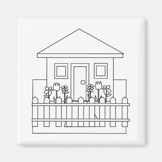 ホーム（フェンス付き） マグネット (正面)