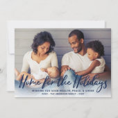 ホーム・フォー・ザ・ホリデイズ・ネイビー・スモダンクリプト・フォト シーズンカード (正面)