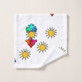 ホーム フラワーズ サンシャイン キッズ ギフト バスタオルセット (ウォッシュタオル)