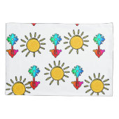 ホーム フラワーズ サンシャイン 枕カバー (裏面)