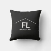 ホーム |ホーム州の白黒のはっきりした文字 アウトドアクッション (裏面)