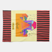 ホーム、ホーム スイート ホーム イエロー キッチンタオル (横)