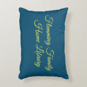 ホーム・ライブラリ・クッション、ネイビー・ブルー、エレガントスクリプト アクセントクッション (正面(垂直))