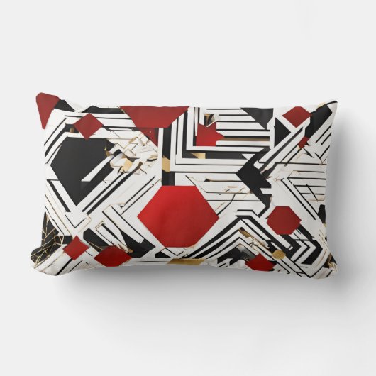 ホーム&リビングジオメトリック ランバークッション (正面)