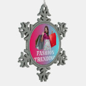 ホーム&リビングペット用品ペット記念碑 スノーフレークピューターオーナメント (左)