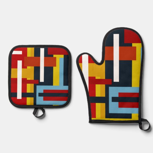 ホーム&リビング>キッチン&ダイニング>エプロン 鍋つかみ&鍋敷きセット (正面)