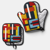 ホーム&リビング>キッチン&ダイニング>エプロン 鍋つかみ&鍋敷きセット (正面/裏面)