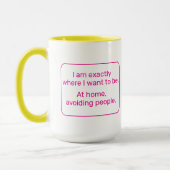 ホーム（右利き、黄色/ピンク） マグカップ (左)