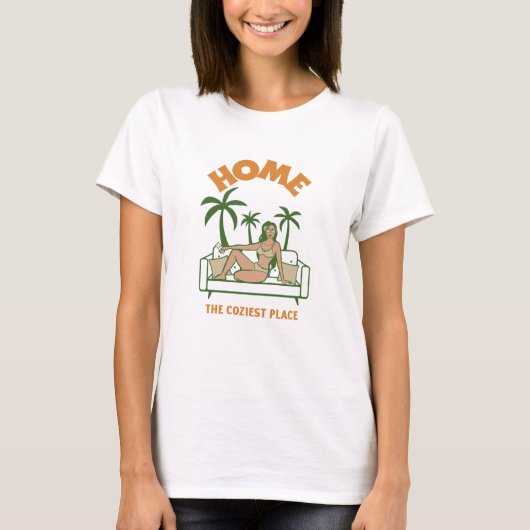 ホーム:最も居心地の良い美しい家 Tシャツ (正面)