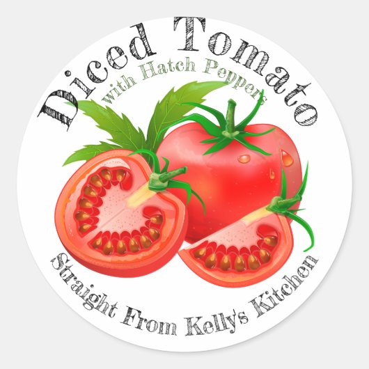 ホーム 缶詰ラベル トマト ハッチ ラベル (正面)