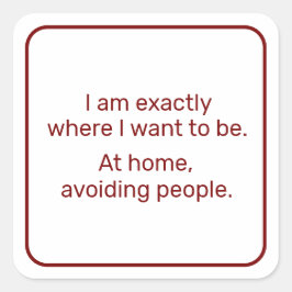 ホーム（赤） スクエアシール