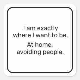 ホーム（黒） スクエアシール