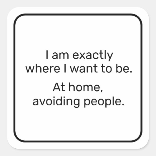 ホーム(黒) スクエアシール (正面)