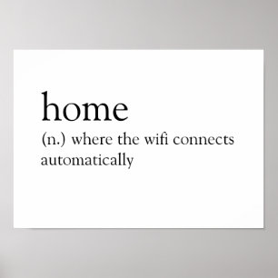 ホーム: wifiが自動的に接続される場所 ポスター