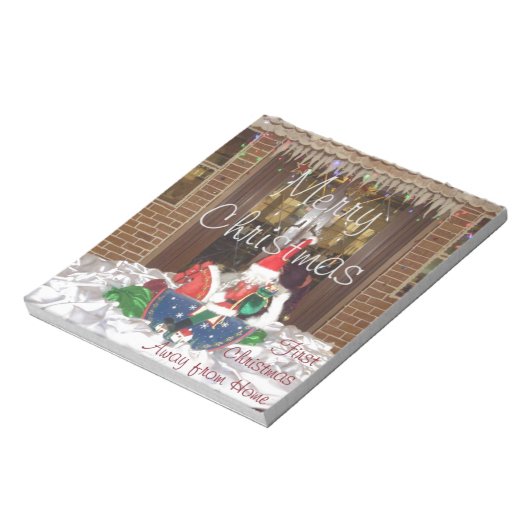 ホームA遠くにからのメリーインスパイアスクリスマス ノートパッド (回転)