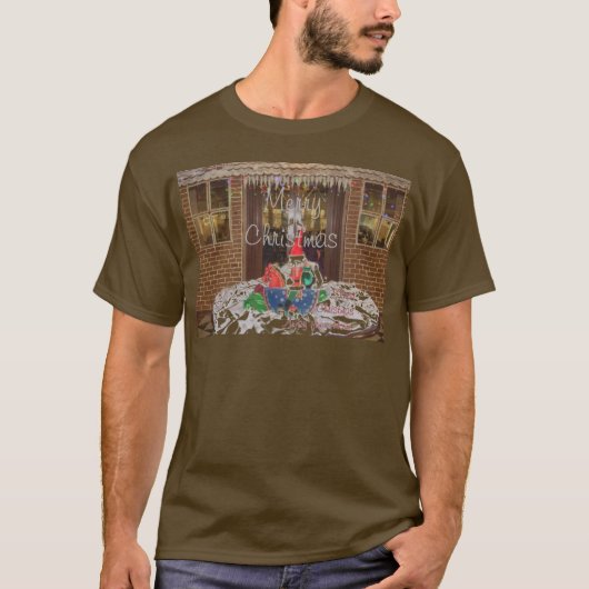 ホームA遠くにからのメリーインスパイアスクリスマス Tシャツ (正面)