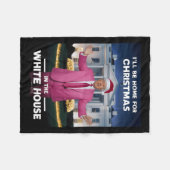 ホームforクリスマスサンタトランプおもしろいクリスマスパジャマ フリースブランケット (正面(横))