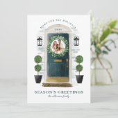 ホームfor the Holidaysグリーンウォーターカラードアフォト シーズンカード (スタンド正面)