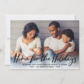 ホームfor the Holidaysブラックスクリプモダント写真 シーズンカード (正面)