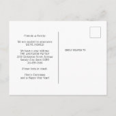 ホームfor the Holidays金ゴールドクリスマスフォトムービング 案内ポストカード (裏面)