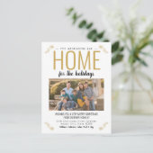 ホームfor the Holidays金ゴールドクリスマスフォトムービング 案内ポストカード (スタンド正面)