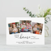 ホームfor the Holidays 3 Photo Red Plaid移動 案内状 (スタンド正面)