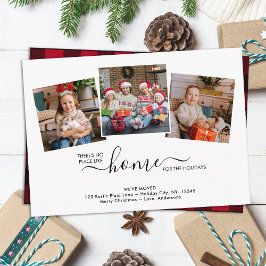 ホームfor the Holidays 3 Photo Red Plaid移動 案内状