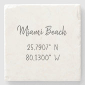 ホームGPS座標経度緯度マイアミ   ストーンコースター (正面)