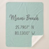 ホームGPS座標Longitude Latitude Miami シェルパブランケット (正面)