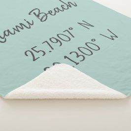 ホームGPS座標Longitude Latitude Miami シェルパブランケット