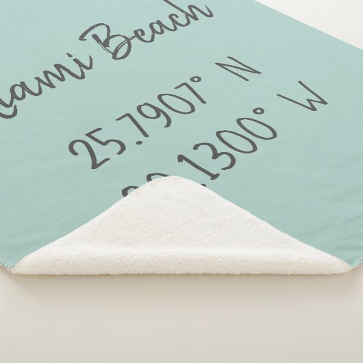 ホームGPS座標Longitude Latitude Miami シェルパブランケット (3/4)