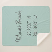 ホームGPS座標Longitude Latitude Miami シェルパブランケット (正面(横))