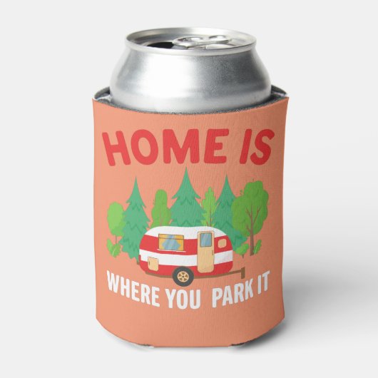 ホームis Where You Park is Camping Hiking 缶クーラー (缶正面)