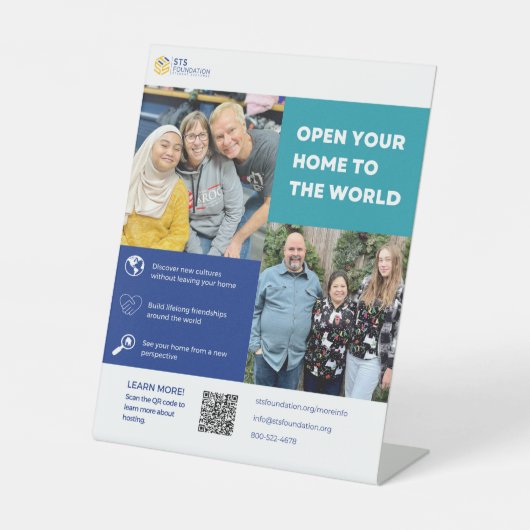 ホームSTS Foundationの署名を開く 台座サイン (正面)