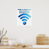 ホームWiFi面白いポスター ポスター (キッチン)