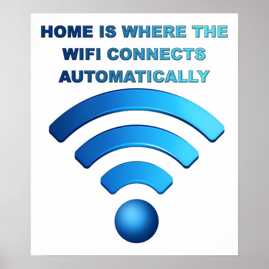 ホームWiFi面白いポスター ポスター (正面)