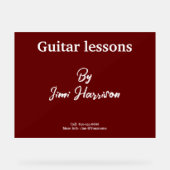 ホーモダンズギター先生アクリル記号 アクリルサイン (正面)