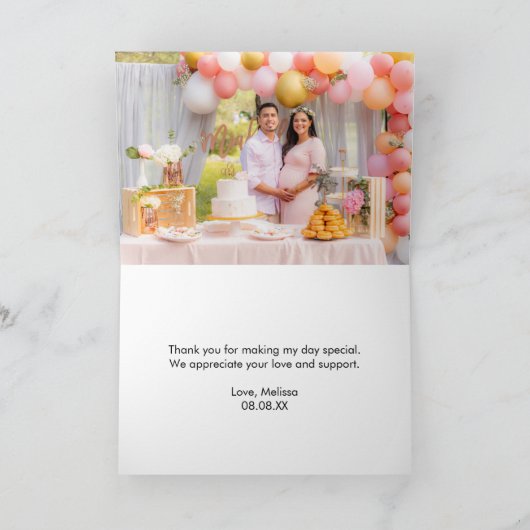 「ホーヨー！」男子の海賊をテーマにした写真だ サンキューカード (内部)