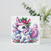 ホーリーとキャンディーの遊び心のあるユニコーン飾り シーズンカード (スタンド正面)