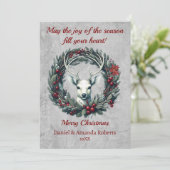 ホーリーの実の花輪を纏った平和な鹿 シーズンカード (スタンド正面)