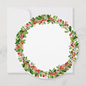 ホーリーの葉と実のクリスマス | ウェディング ブライズメイド 招待状 (裏面)