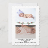 ホーリーの葉の出産発表 クリスマス | 写真 (裏面)