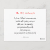 ホーリーアチャンジェル祈りの言葉カード ポストカード (裏面)