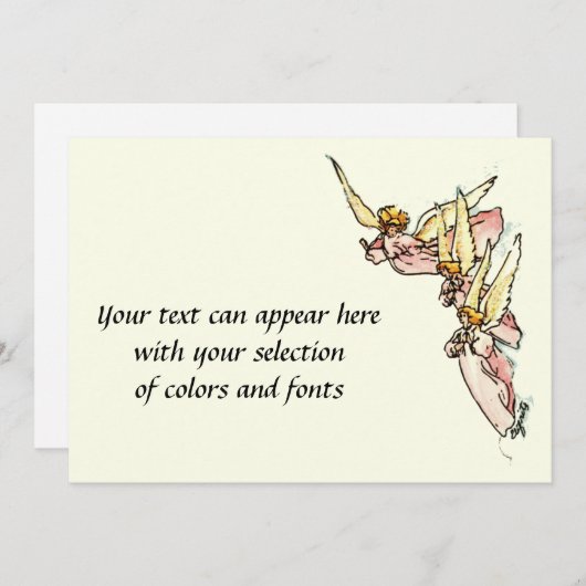 ホーリーエンジェルズピンクガウンド絵画ウォーターカラーズ シーズンカード (正面/裏面)