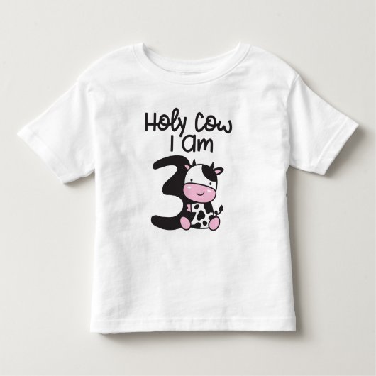ホーリーカウアイアム3男の子誕生日Tシャツ トドラーTシャツ (正面)