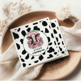 ホーリーカウアイワンバースデー女性のカーボーイ1歳パーティー スタンダードカクテルナプキン