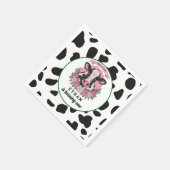 ホーリーカウアイワンバースデー女性のカーボーイ1歳パーティー スタンダードカクテルナプキン (角)