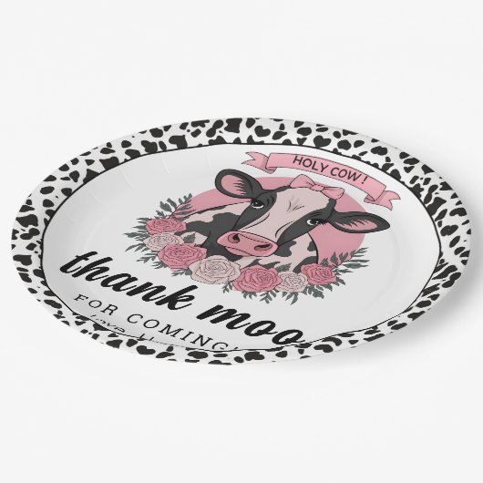 ホーリーカウアイワンバースデー女性のカーボーイ1歳パーティー ペーパープレート (アングル)