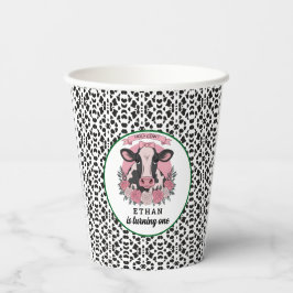 ホーリーカウアイワンバースデー女性のカーボーイ1歳パーティー 紙コップ