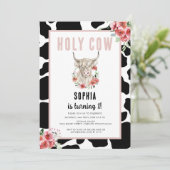 ホーリーカウアイワンピンク誕生日 招待状 (スタンド正面)